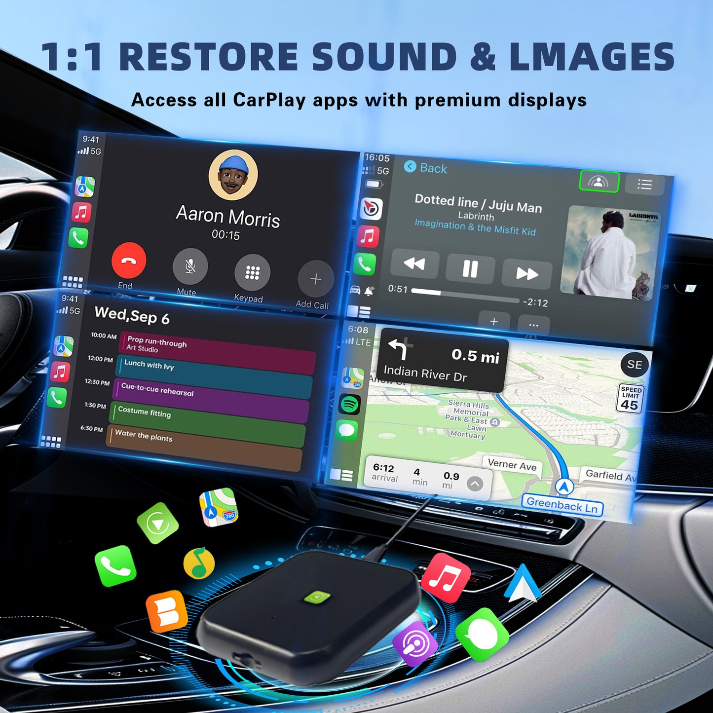 carbitlink to wireless carplay adapter for Chery, Jetway, Geely, GAC、changan