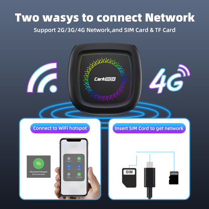 Wireless CarPlay & Android Auto ai box 4+64GB/8+128GB