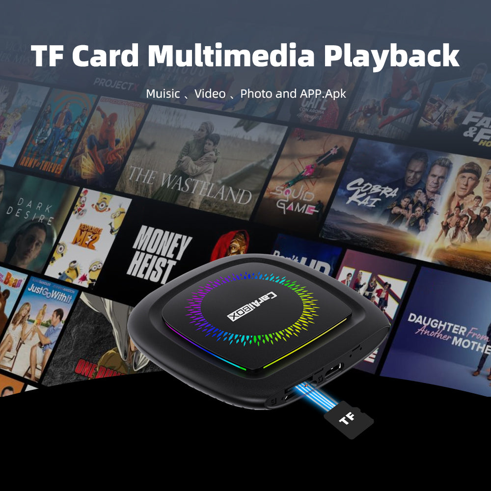 Wireless CarPlay & Android Auto ai box 4+64GB/8+128GB