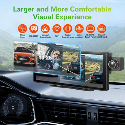 10.26inch wireless carplay Android Auto Three cameras