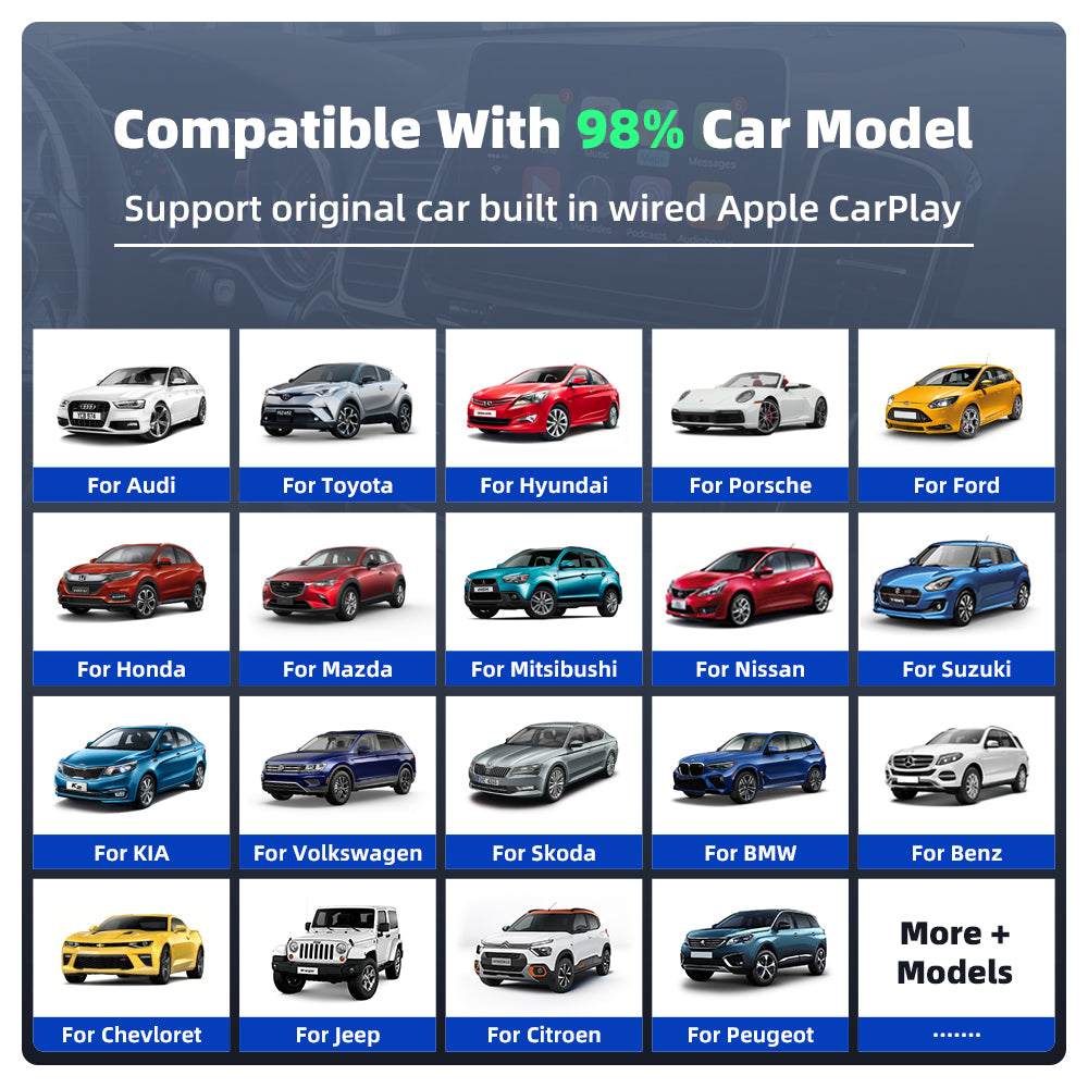 Wireless CarPlay & Android Auto ai box 4+64GB/8+128GB