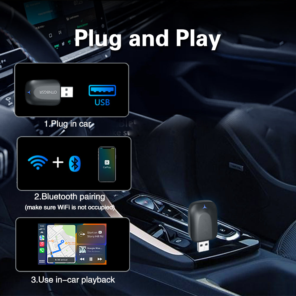 Wireless iPhone CarPlay Android Auto Adapter