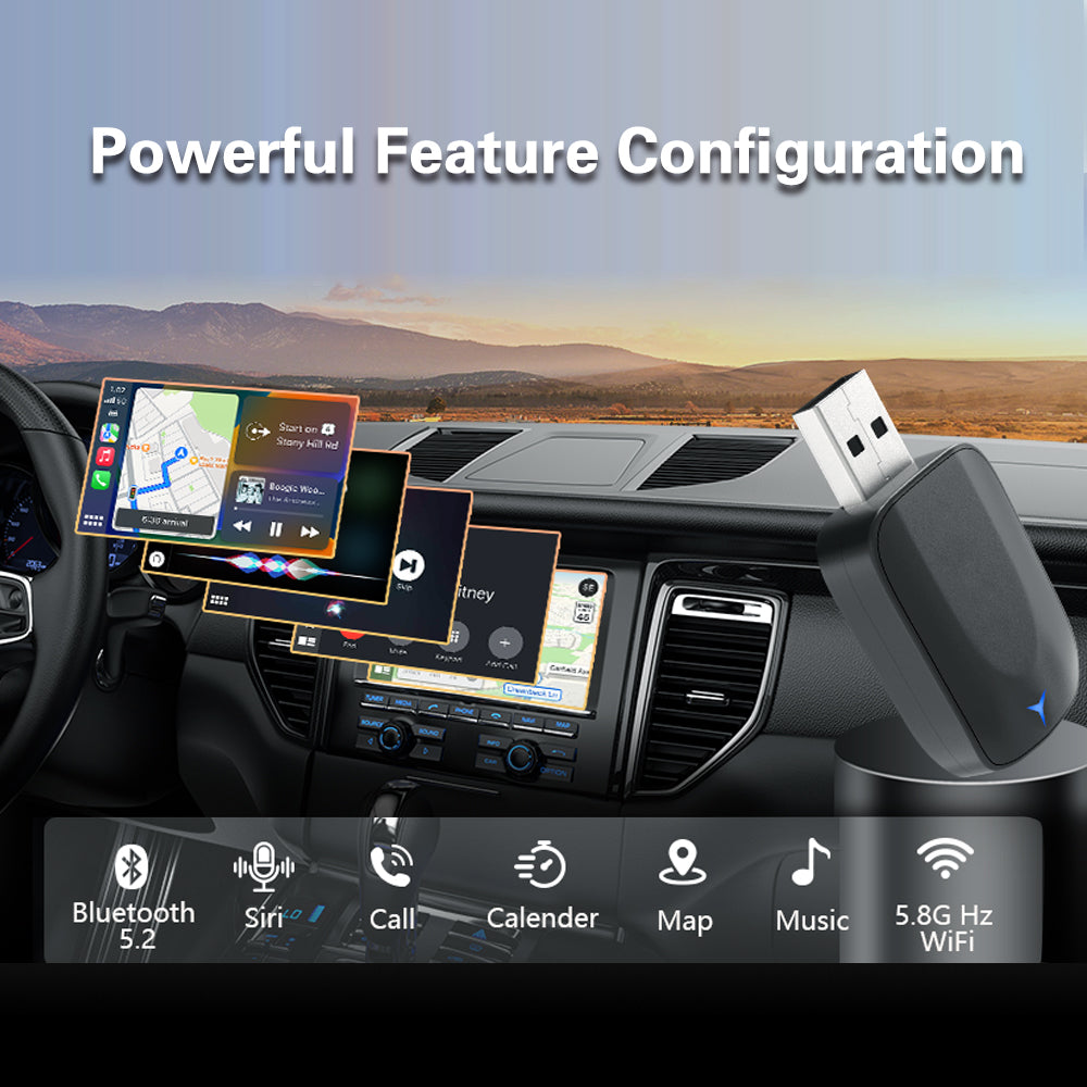 Wireless iPhone CarPlay Android Auto Adapter