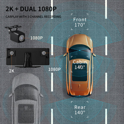 10.26inch wireless carplay Android Auto Three cameras