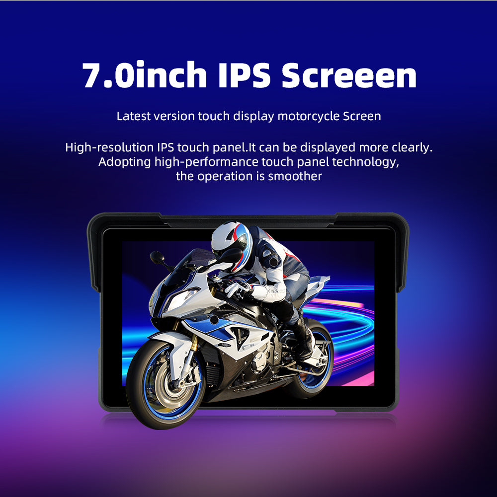 7inch motorcycle&carplay android auto Android 13 system 2+16GB with YouTube TikTok Netflix