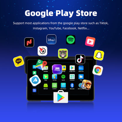 7inch motorcycle&carplay android auto Android 13 system 2+16GB with YouTube TikTok Netflix