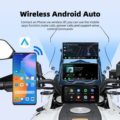 6.25 inch wireless motorcycle Apple CarPlay and Android Auto  screen