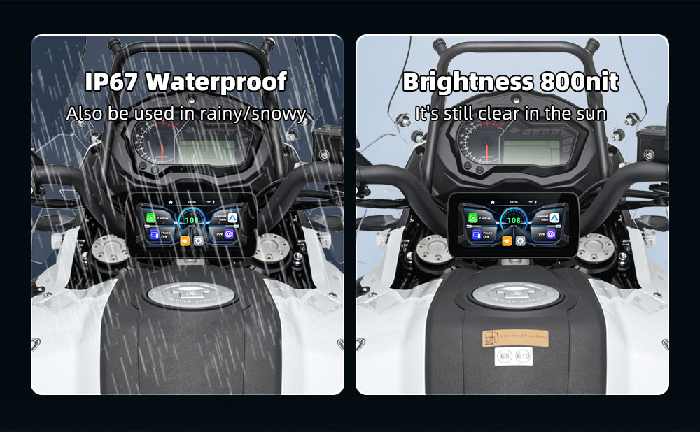 6.25 inch wireless motorcycle Apple CarPlay and Android Auto  screen