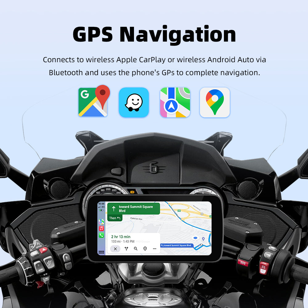 6.25 inch wireless motorcycle Apple CarPlay and Android Auto  screen