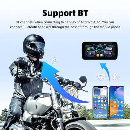 6.25 inch wireless motorcycle Apple CarPlay and Android Auto  screen