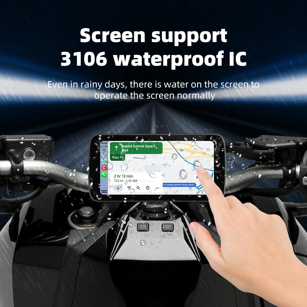 6.25 inch wireless motorcycle Apple CarPlay and Android Auto  screen